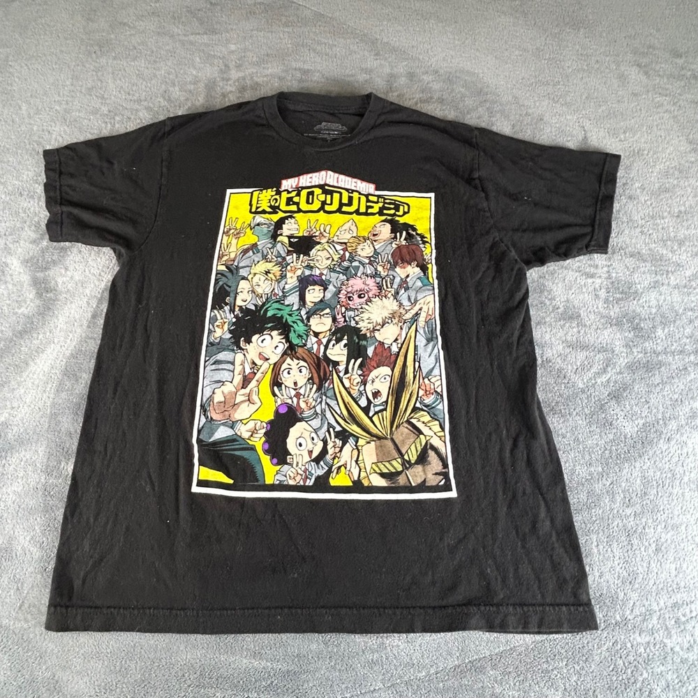 My Hero Academia Funimation Class 1-A Graphic T-Shirt Mens Large Black Anime